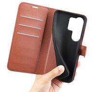 Samsung Galaxy S26 Ultra Hoesje - MobyDefend Kunstleren Wallet Book Case (Sluiting Voorkant) - Bruin