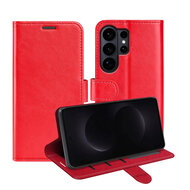 Samsung Galaxy S26 Ultra Hoesje - MobyDefend Wallet Book Case (Sluiting Achterkant) - Rood