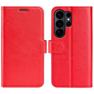 Samsung Galaxy S26 Ultra Hoesje - MobyDefend Wallet Book Case (Sluiting Achterkant) - Rood