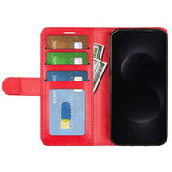 Samsung Galaxy S26 Ultra Hoesje - MobyDefend Wallet Book Case (Sluiting Achterkant) - Rood