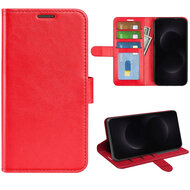 Samsung Galaxy S26 Ultra Hoesje - MobyDefend Wallet Book Case (Sluiting Achterkant) - Rood