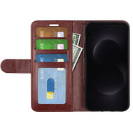 Samsung Galaxy S26 Ultra Hoesje - MobyDefend Wallet Book Case (Sluiting Achterkant) - Bruin
