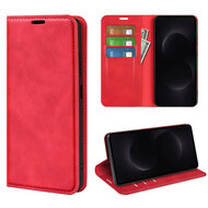 Samsung Galaxy S26 Ultra Hoesje - MobyDefend Luxe Wallet Bookcase (Magnetische Sluiting) - Rood