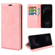 Samsung Galaxy S26 Ultra Hoesje - MobyDefend Luxe Wallet Bookcase (Magnetische Sluiting) - Roze