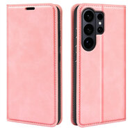 Samsung Galaxy S26 Ultra Hoesje - MobyDefend Luxe Wallet Bookcase (Magnetische Sluiting) - Roze