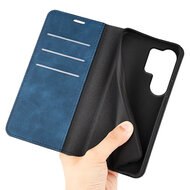 Samsung Galaxy S26 Ultra Hoesje - MobyDefend Luxe Wallet Bookcase (Magnetische Sluiting) - Blauw