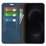 Samsung Galaxy S26 Ultra Hoesje - MobyDefend Luxe Wallet Bookcase (Magnetische Sluiting) - Blauw