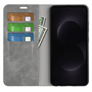 Samsung Galaxy S26 Ultra Hoesje - MobyDefend Luxe Wallet Bookcase (Magnetische Sluiting) - Grijs
