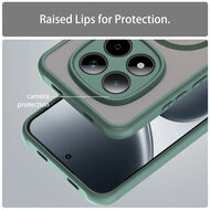 Xiaomi Redmi Note 15 Pro 5G Hoesje - MobyDefend MagSafe Case Mat Transparant Met Gekleurde Rand - Groen