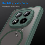 Xiaomi Redmi Note 15 Pro 5G Hoesje - MobyDefend MagSafe Case Mat Transparant Met Gekleurde Rand - Groen