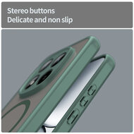 Xiaomi Redmi Note 15 Pro 5G Hoesje - MobyDefend MagSafe Case Mat Transparant Met Gekleurde Rand - Groen