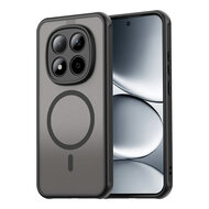 Xiaomi Redmi Note 15 Pro 5G Hoesje - MobyDefend MagSafe Case Mat Transparant Met Gekleurde Rand - Zwart