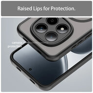 Xiaomi Redmi Note 15 Pro 5G Hoesje - MobyDefend MagSafe Case Mat Transparant Met Gekleurde Rand - Zwart