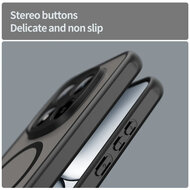 Xiaomi Redmi Note 15 Pro 5G Hoesje - MobyDefend MagSafe Case Mat Transparant Met Gekleurde Rand - Zwart