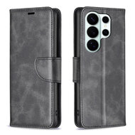Samsung Galaxy S26 Ultra Hoesje - MobyDefend Wallet Book Case Met Koord - Zwart