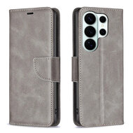 Samsung Galaxy S26 Ultra Hoesje - MobyDefend Wallet Book Case Met Koord - Grijs