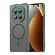 Xiaomi Redmi Note 15 Pro 4G Hoesje - MobyDefend MagSafe Case Mat Transparant Met Gekleurde Rand - Groen