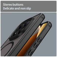 Xiaomi Redmi Note 15 Pro 4G Hoesje - MobyDefend MagSafe Case Mat Transparant Met Gekleurde Rand - Zwart