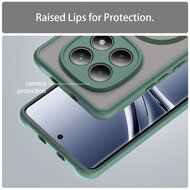 Xiaomi Redmi Note 15 4G Hoesje - MobyDefend MagSafe Case Mat Transparant Met Gekleurde Rand - Groen