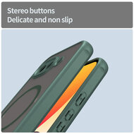 Google Pixel 10a Hoesje - MobyDefend MagSafe Case Mat Transparant Met Gekleurde Rand - Groen