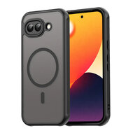 Google Pixel 10a Hoesje - MobyDefend MagSafe Case Mat Transparant Met Gekleurde Rand - Zwart