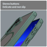 Samsung Galaxy S26 Hoesje - MobyDefend MagSafe Case Mat Transparant Met Gekleurde Rand - Groen