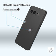 Google Pixel 10a Hoesje - MobyDefend Matte Siliconen Backcover - Zwart