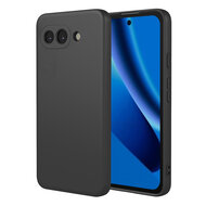 Google Pixel 10a Hoesje - MobyDefend Matte Siliconen Backcover - Zwart