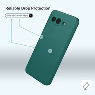 Google Pixel 10a Hoesje - MobyDefend Matte Siliconen Backcover - Groen