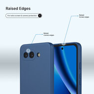 Google Pixel 10a Hoesje - MobyDefend Matte Siliconen Backcover - Blauw