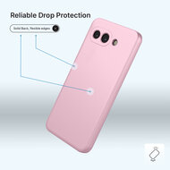 Google Pixel 10a Hoesje - MobyDefend Matte Siliconen Backcover - Licht Roze