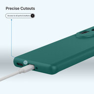 Nothing Phone (3a) Lite Hoesje - MobyDefend Matte Siliconen Backcover - Groen