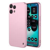 Nothing Phone (3a) Lite Hoesje - MobyDefend Matte Siliconen Backcover - Licht Roze