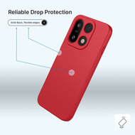 OnePlus 15 Hoesje - MobyDefend Matte Siliconen Backcover - Framboosrood