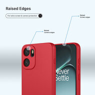 OnePlus 15R Hoesje - MobyDefend Matte Siliconen Backcover - Framboosrood