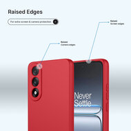 OnePlus Nord 5 Hoesje - MobyDefend Matte Siliconen Backcover - Framboosrood