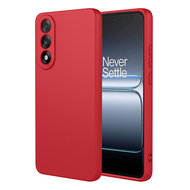OnePlus Nord 5 Hoesje - MobyDefend Matte Siliconen Backcover - Framboosrood