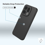 Oppo Find X9 Hoesje - MobyDefend Matte Siliconen Backcover - Zwart