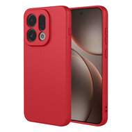 Oppo Find X9 Hoesje - MobyDefend Matte Siliconen Backcover - Framboosrood