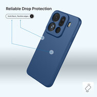 Oppo Find X9 Pro Hoesje - MobyDefend Matte Siliconen Backcover - Blauw