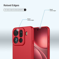 Oppo Find X9 Pro Hoesje - MobyDefend Matte Siliconen Backcover - Framboosrood