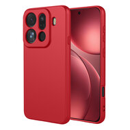 Oppo Find X9 Pro Hoesje - MobyDefend Matte Siliconen Backcover - Framboosrood