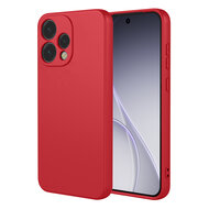 Oppo Reno15 Hoesje - MobyDefend Matte Siliconen Backcover - Framboosrood