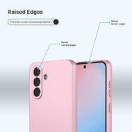 Samsung Galaxy A56 Hoesje - MobyDefend Matte Siliconen Backcover - Licht Roze