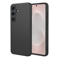 Samsung Galaxy S26 Hoesje - MobyDefend Matte Siliconen Backcover - Zwart