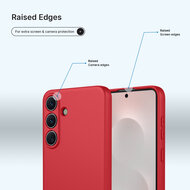 Samsung Galaxy S26 Hoesje - MobyDefend Matte Siliconen Backcover - Framboosrood