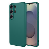 Samsung Galaxy S26 Ultra Hoesje - MobyDefend Matte Siliconen Backcover - Groen