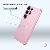 Samsung Galaxy S26 Ultra Hoesje - MobyDefend Matte Siliconen Backcover - Licht Roze