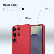 Samsung Galaxy S26 Ultra Hoesje - MobyDefend Matte Siliconen Backcover - Framboosrood