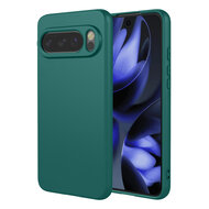 Google Pixel 10 / Google Pixel 10 Pro Hoesje - MobyDefend Matte Siliconen Backcover - Groen